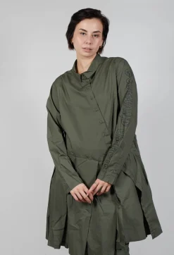 Rundholz Black Label Dresses^Pleated Hem Shirt Dress in Camp Print