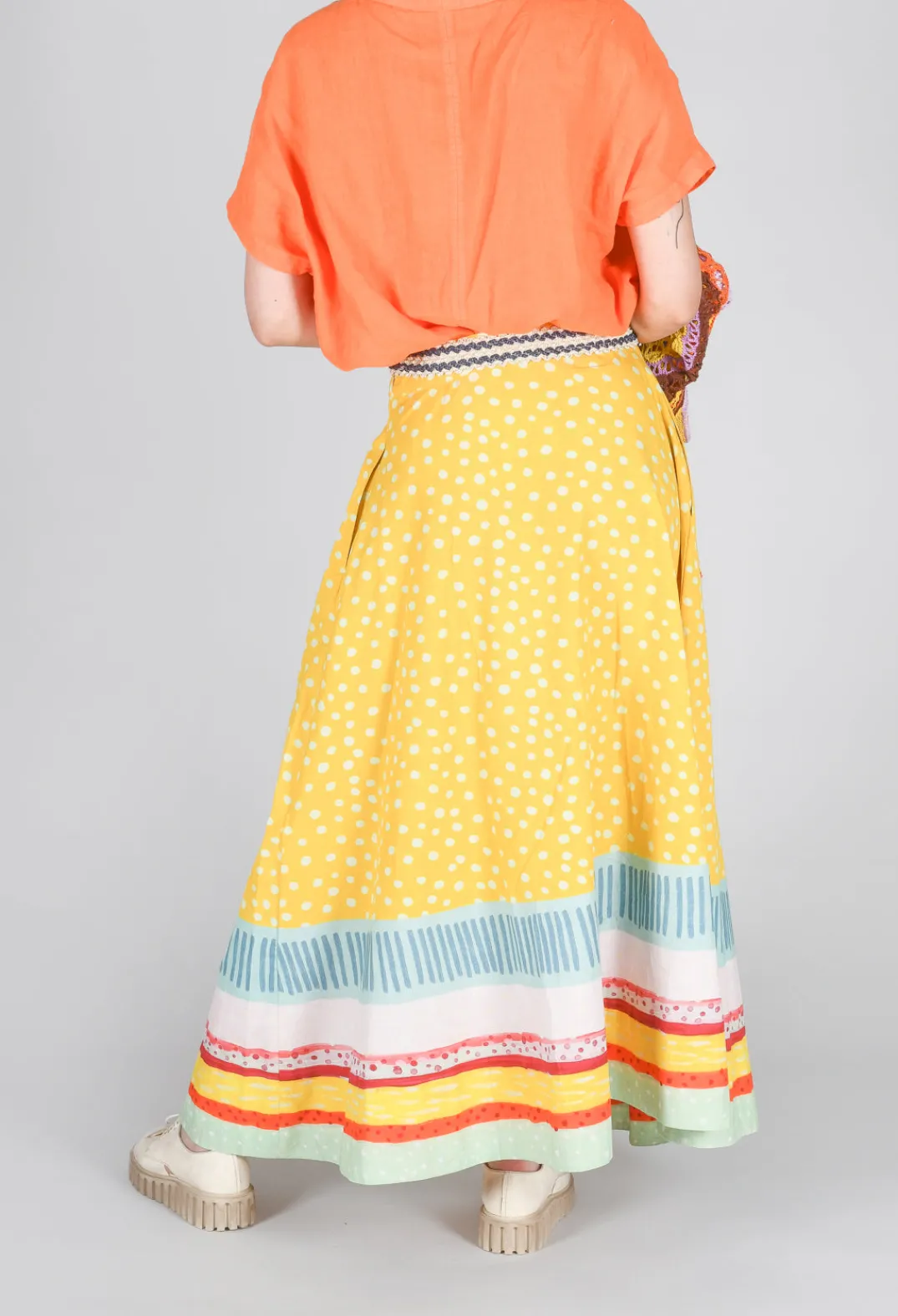 Conditions Apply Skirts^Pleated Maxi Skirt in Yellow