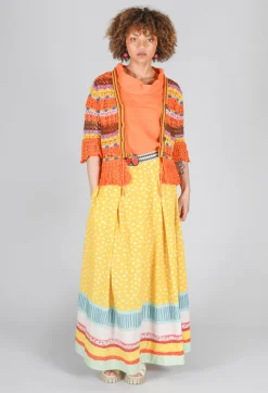Conditions Apply Skirts^Pleated Maxi Skirt in Yellow