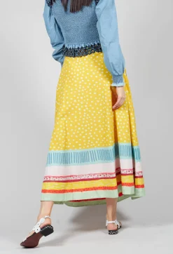 Conditions Apply Skirts^Pleated Maxi Skirt in Yellow