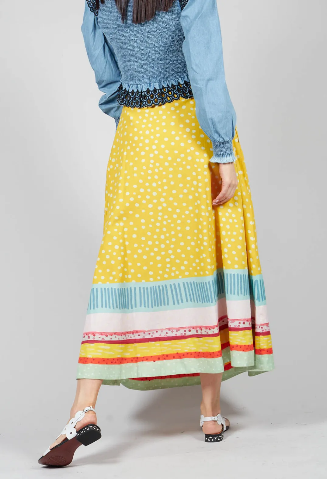 Conditions Apply Skirts^Pleated Maxi Skirt in Yellow