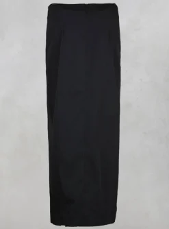 Oblique Creations Skirts^Pleated Pencil Skirt with Print in Black