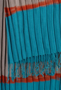 Exquisite J Scarves^Pleated Scarf in Grey/Blue