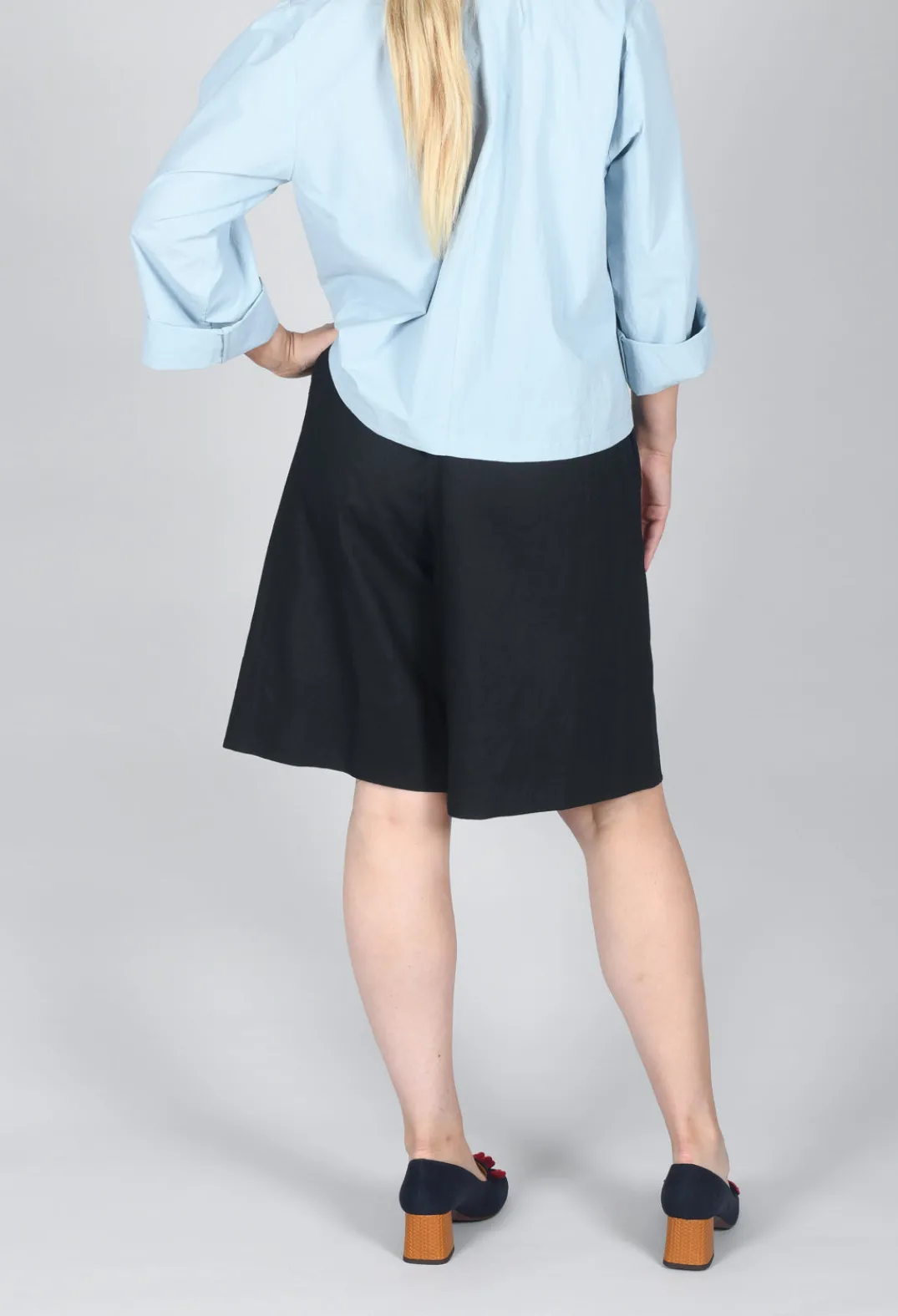 Les Filles d'Ailleurs Trousers^Pleated Shorts in Black
