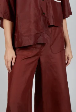 SOH Trousers^Pleated Silk Trousers in Copper