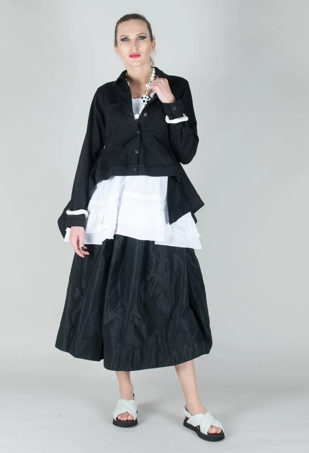 Pluslavie Skirts^Pleated Skirt in Black
