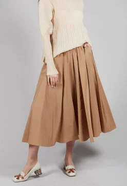Mei Meij Skirts^Pleated Skirt in Camel