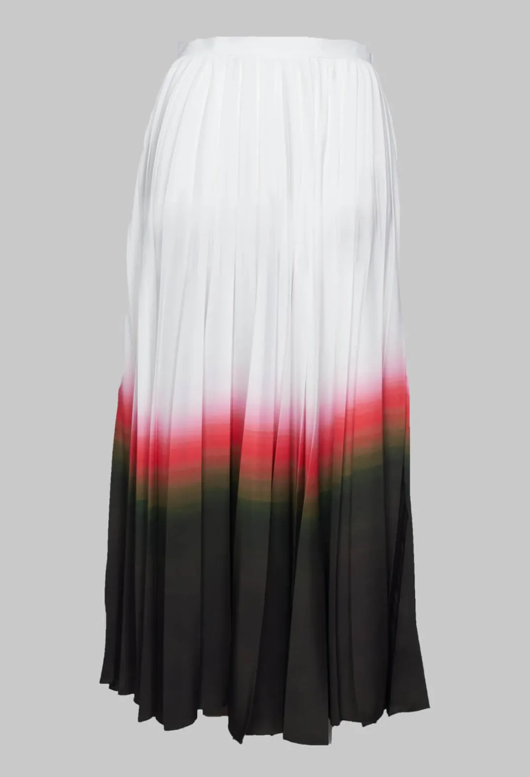 Beatrice B Skirts^Pleated Skirt in White Faded Dye Hem line