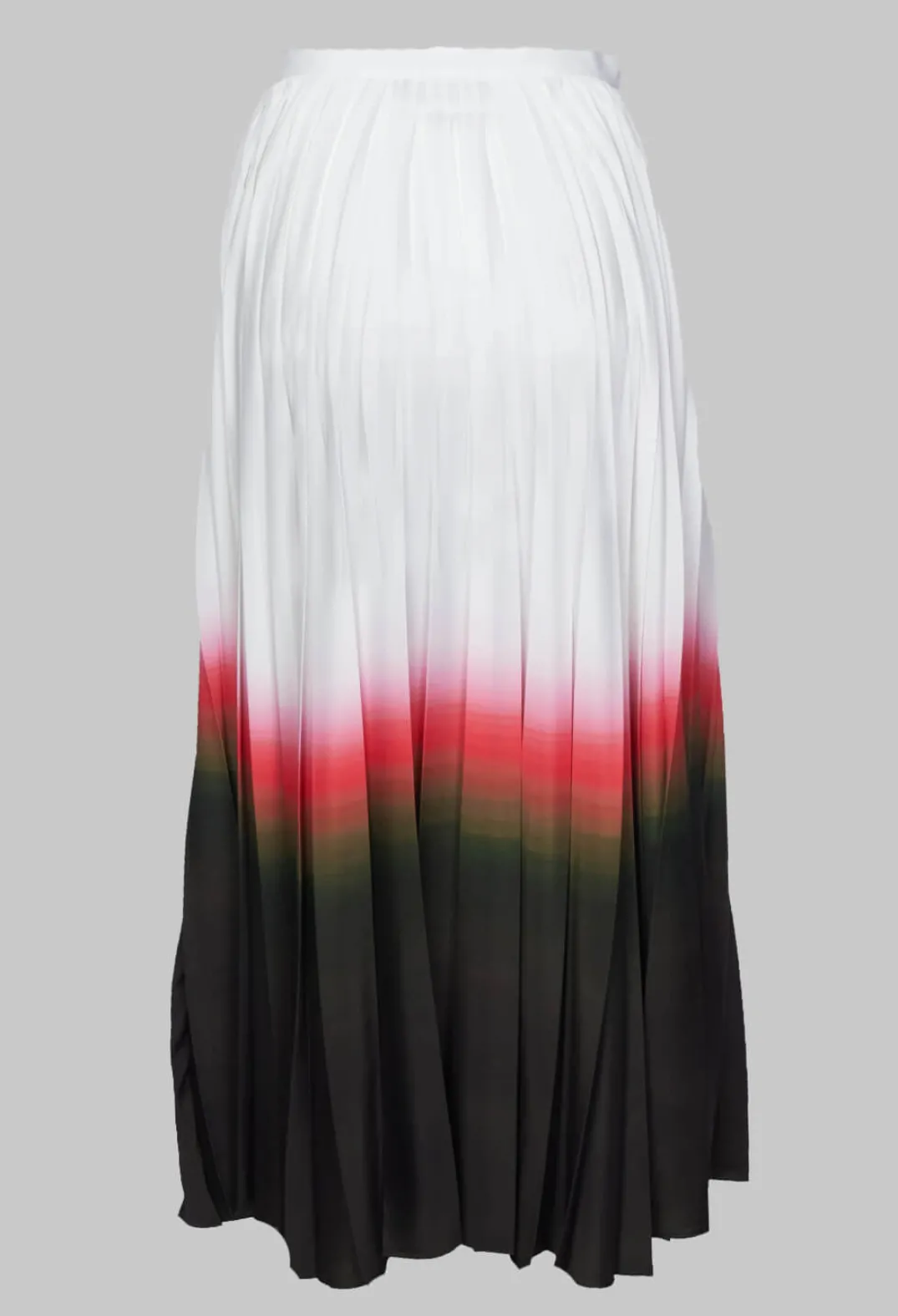 Beatrice B Skirts^Pleated Skirt in White Faded Dye Hem line