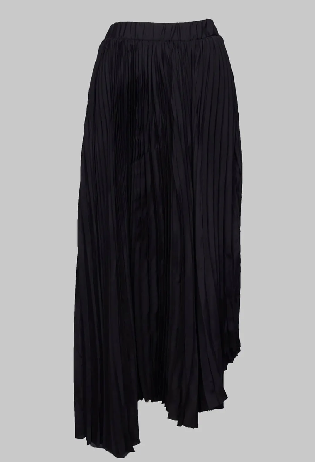 Nostra Santissima Skirts^Pleated Skirt with Asymmetric Hem in Black