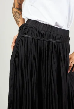 Nostra Santissima Skirts^Pleated Skirt with Asymmetric Hem in Black