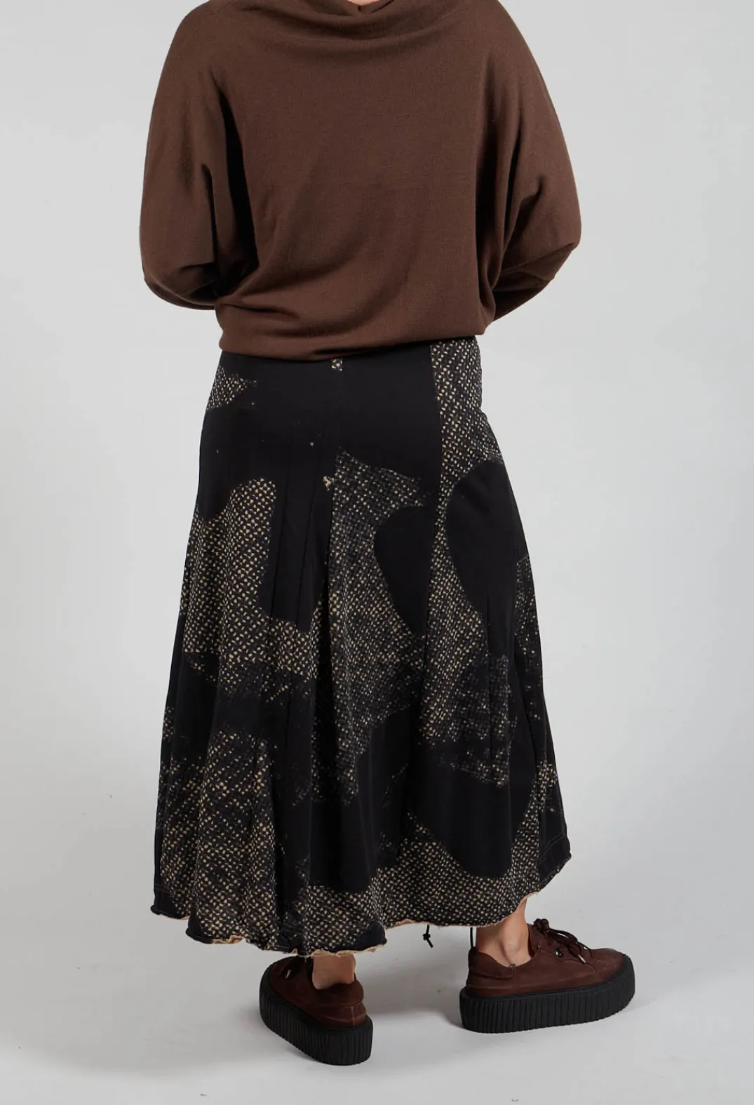 Rundholz Mainline Skirts^Pleated Skirted in Latte Print