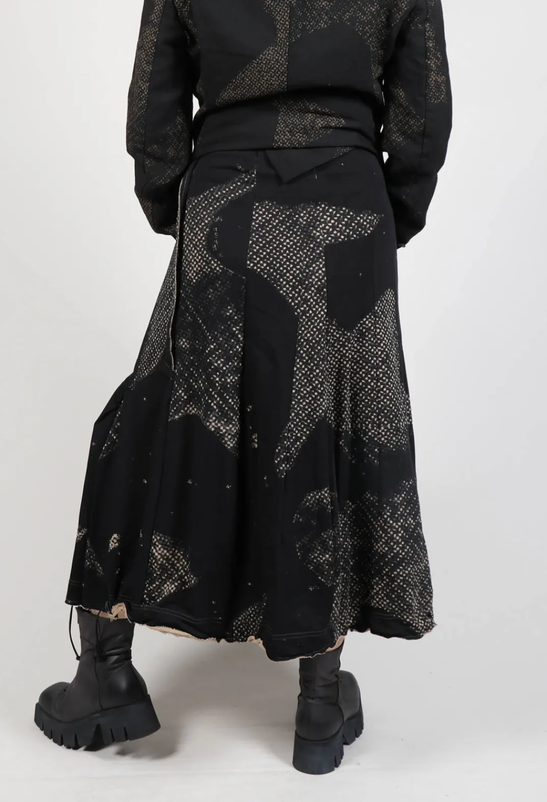 Rundholz Mainline Skirts^Pleated Skirted in Latte Print