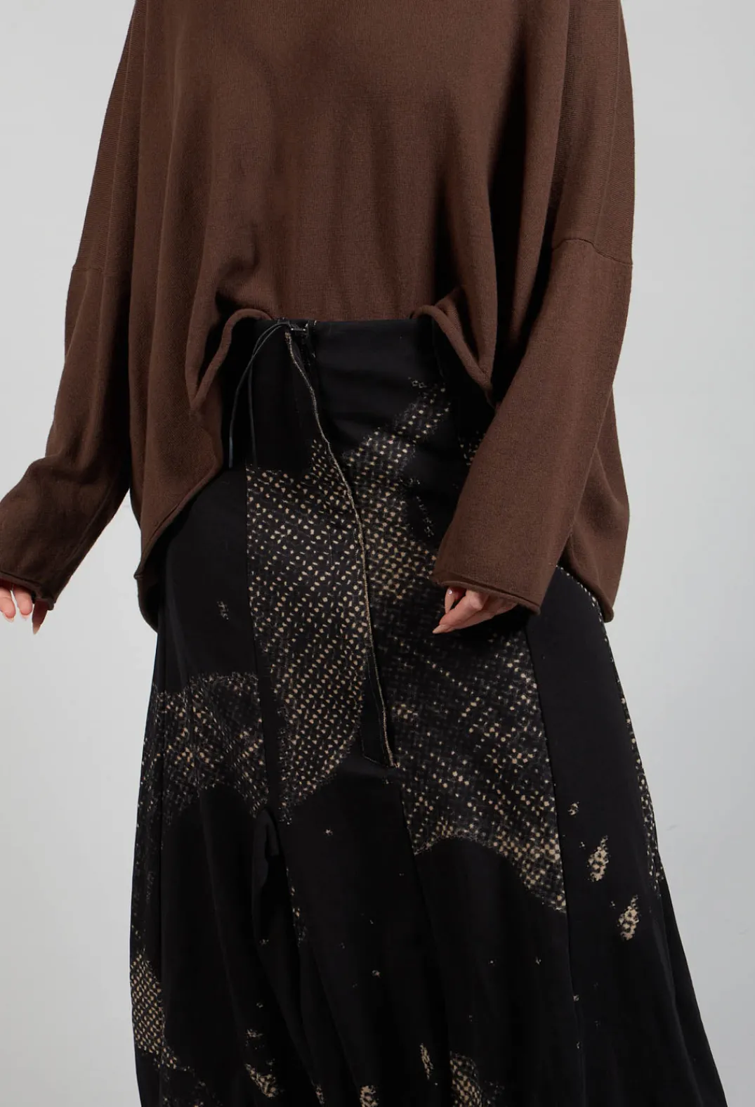 Rundholz Mainline Skirts^Pleated Skirted in Latte Print