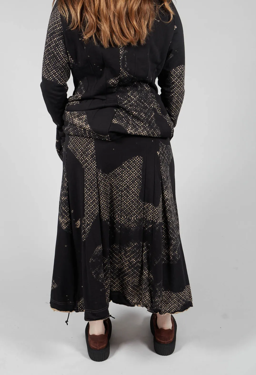 Rundholz Mainline Skirts^Pleated Skirted in Latte Print