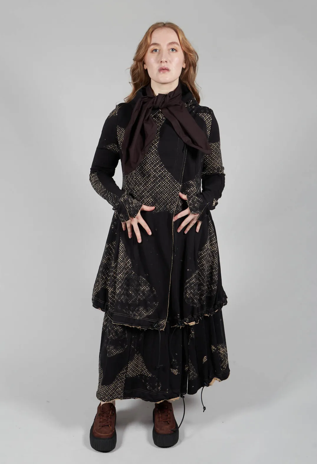 Rundholz Mainline Skirts^Pleated Skirted in Latte Print