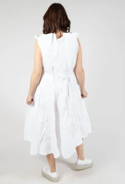 Rundholz Dip Dresses^Pleated Sleeveless Midi Dress in Semi Bleach