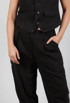 Aleksandr Manamis Trousers^Pleated Trousers in Black
