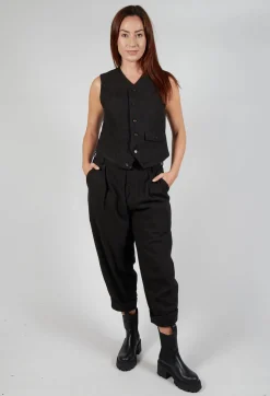 Aleksandr Manamis Trousers^Pleated Trousers in Black
