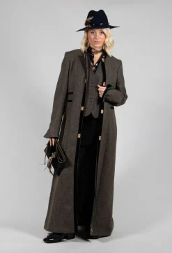 T.ba Jackets^Pleated Waistcoat in Tweed