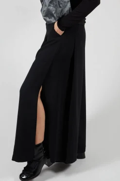 Malloni Trousers^Pleated Wide Leg Pants in Lalabel Nero