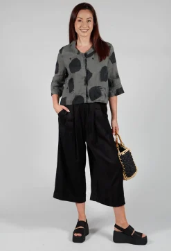 Les Filles d'Ailleurs Trousers^Pleated Wide Leg Trousers in Black
