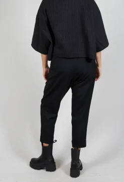 SOH Trousers^Pleated Wool Trousers in Black
