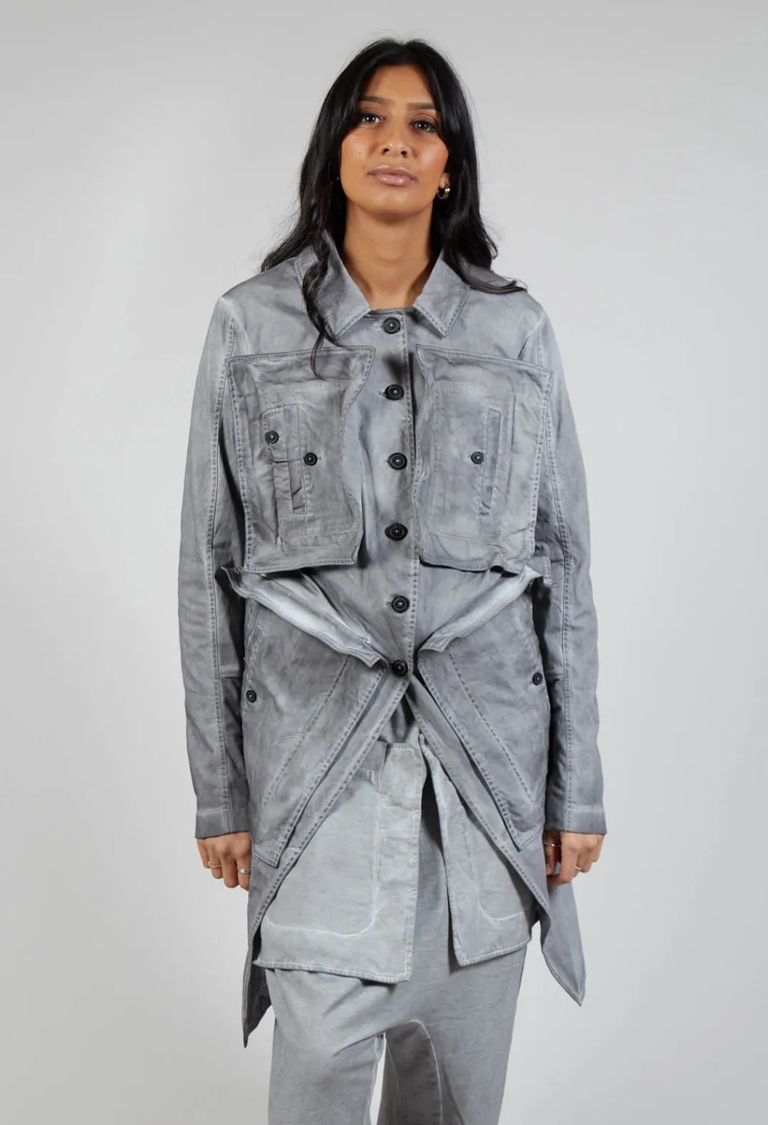 Rundholz Dip Coats^Pocket Utility Jacket in C.Coal 70% Cloud
