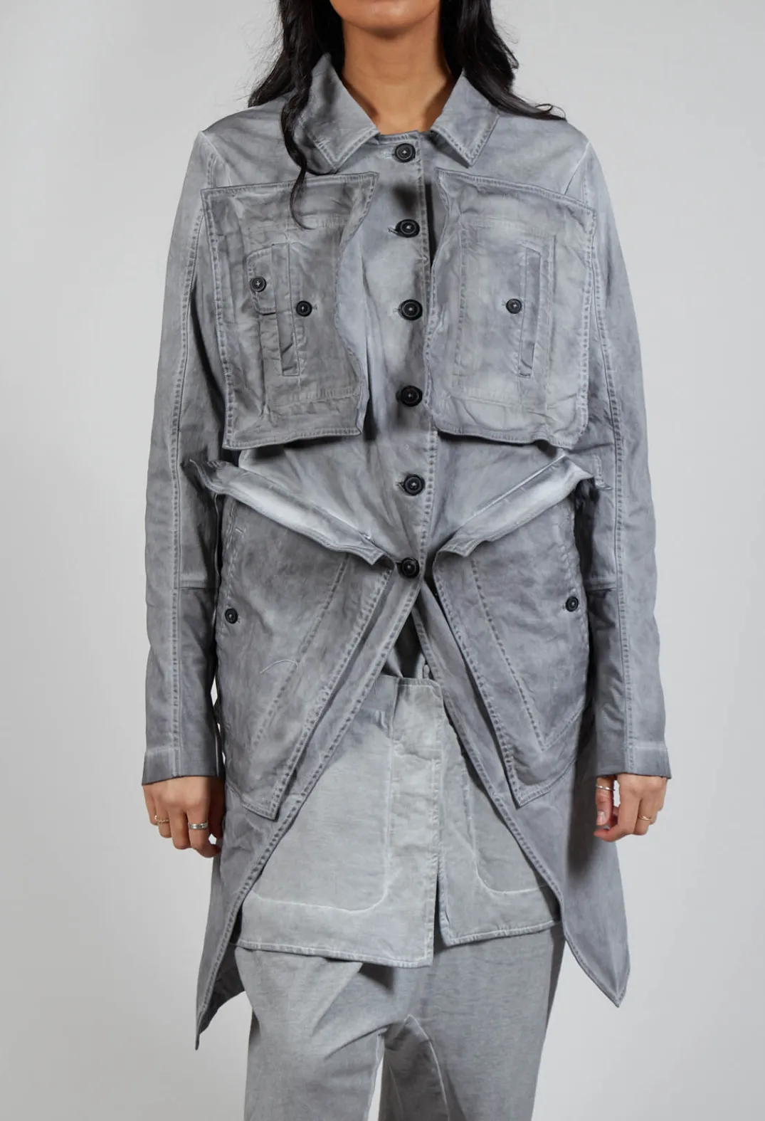 Rundholz Dip Coats^Pocket Utility Jacket in C.Coal 70% Cloud