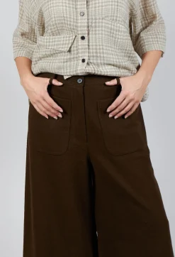 SOH Trousers^Pocket Wool Trousers in Brown