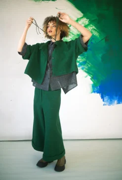 SOH Trousers^Pocket Wool Trousers in Forest