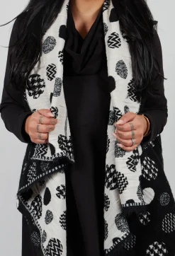 Bread and Butter Jackets^Polka Dot Gillet in Black with White Pois