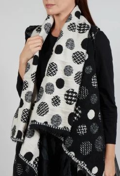 Bread and Butter Jackets^Polka Dot Gillet in Black with White Pois