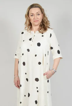 Operificio Neirami Dresses^Polka Dot Smock Dress in Pois Nero