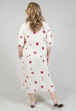 Operificio Neirami Dresses^Polka Dot Smock Dress in Pois Rosso
