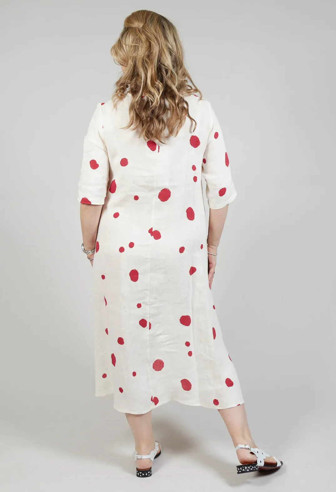 Operificio Neirami Dresses^Polka Dot Smock Dress in Pois Rosso
