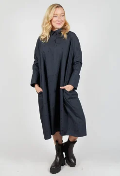 Apuntob Dresses^Polkadot Shirt Dress in Anthracite