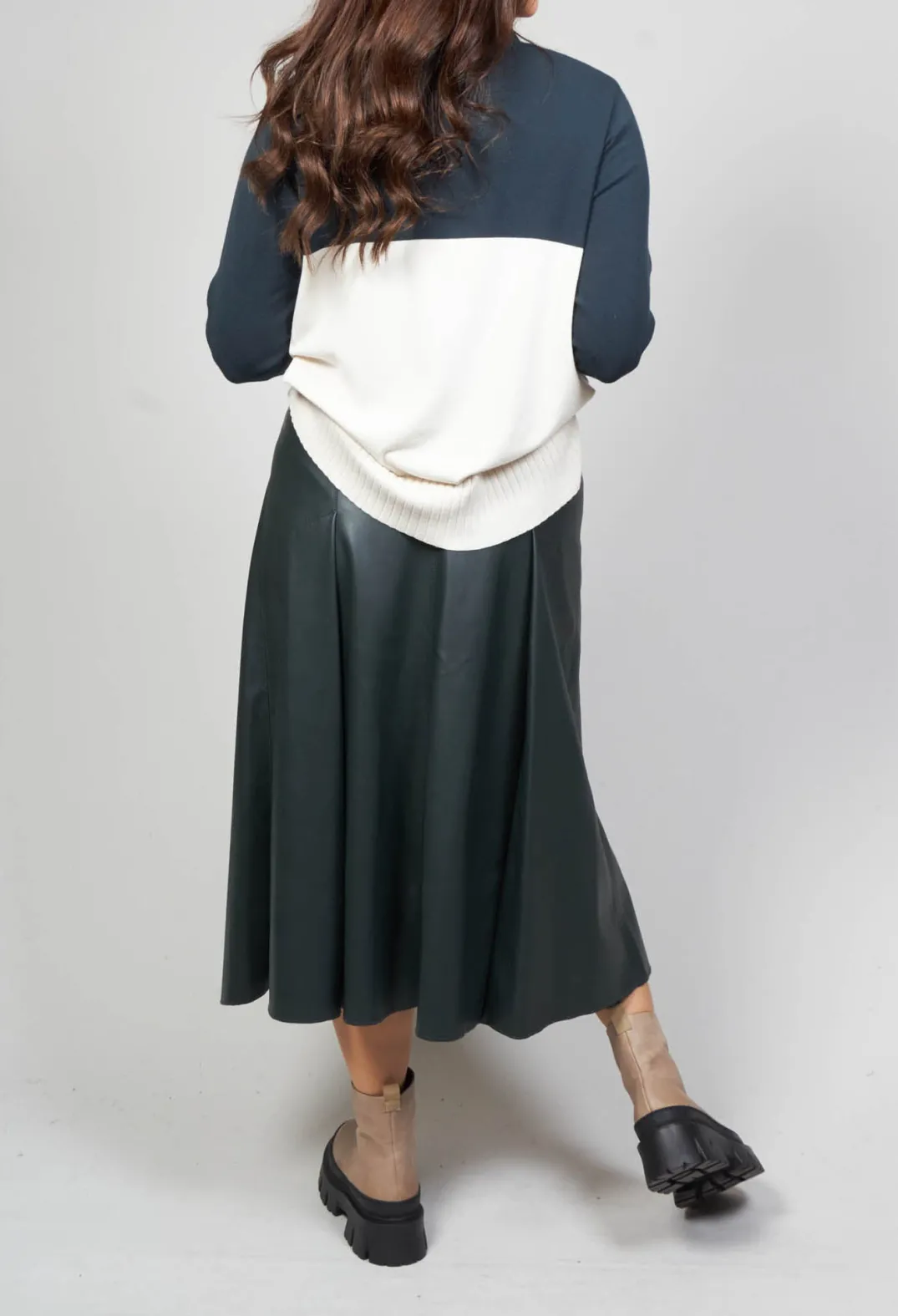 Beatrice B Knitwear^Polo Neck in Peacock Green