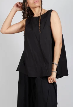 Pluslavie Tops^Pop Top Vest in Black