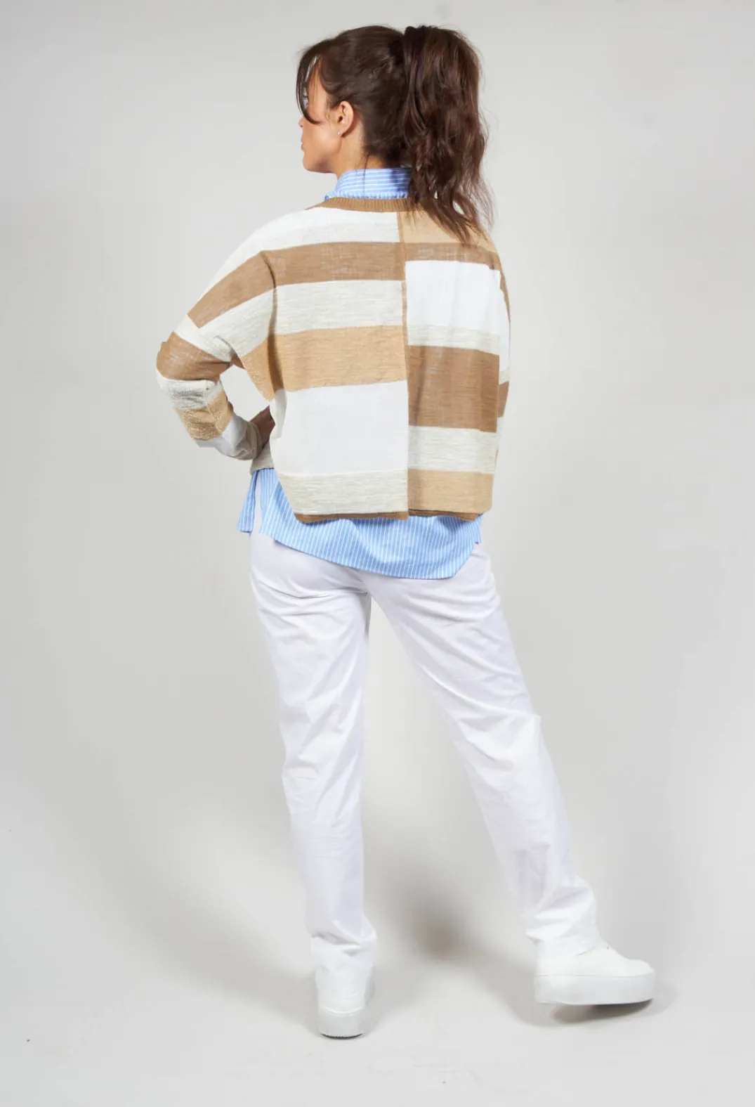 Maliparmi Shirts & Blouses^Poplin Shirt in Azzurro / Bianco