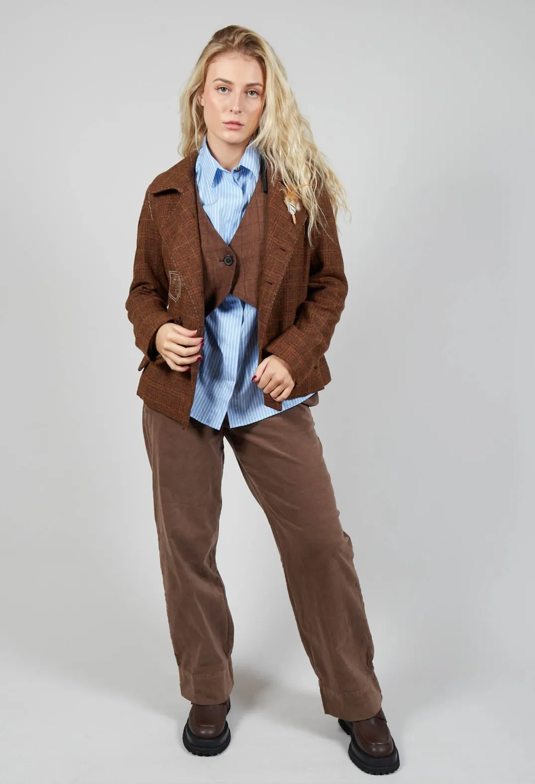 Maliparmi Shirts & Blouses^Poplin Shirt in Azzurro / Bianco