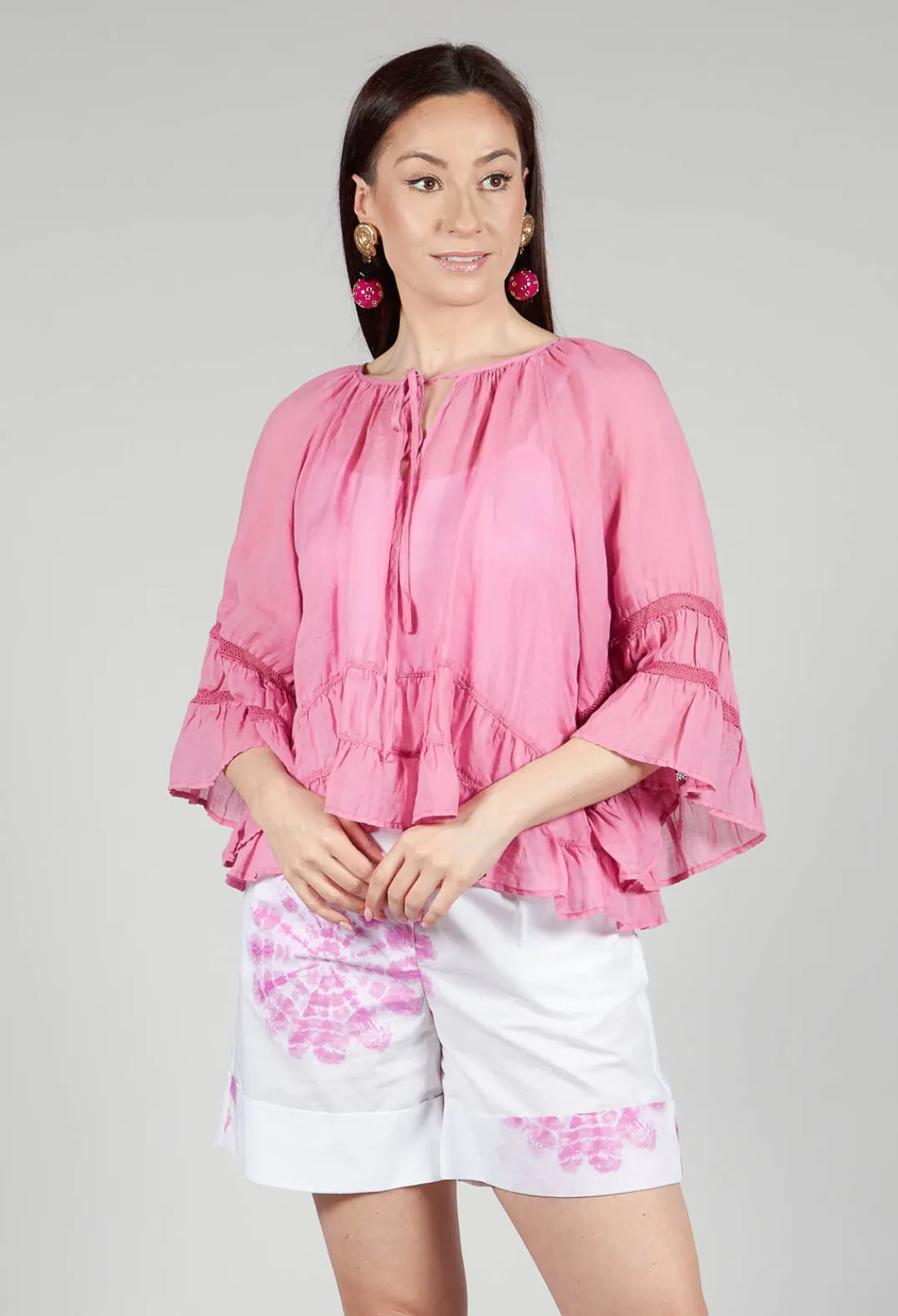 Sfizio Tops^Prairie Blouse in Desert Pink