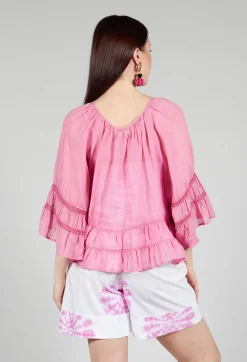 Sfizio Tops^Prairie Blouse in Desert Pink