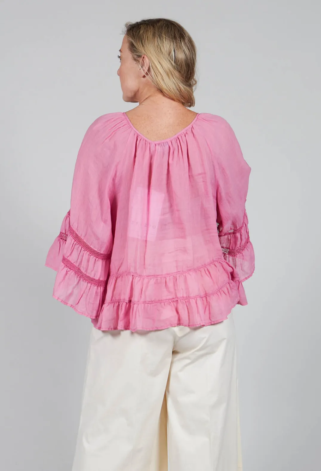 Sfizio Tops^Prairie Blouse in Desert Pink