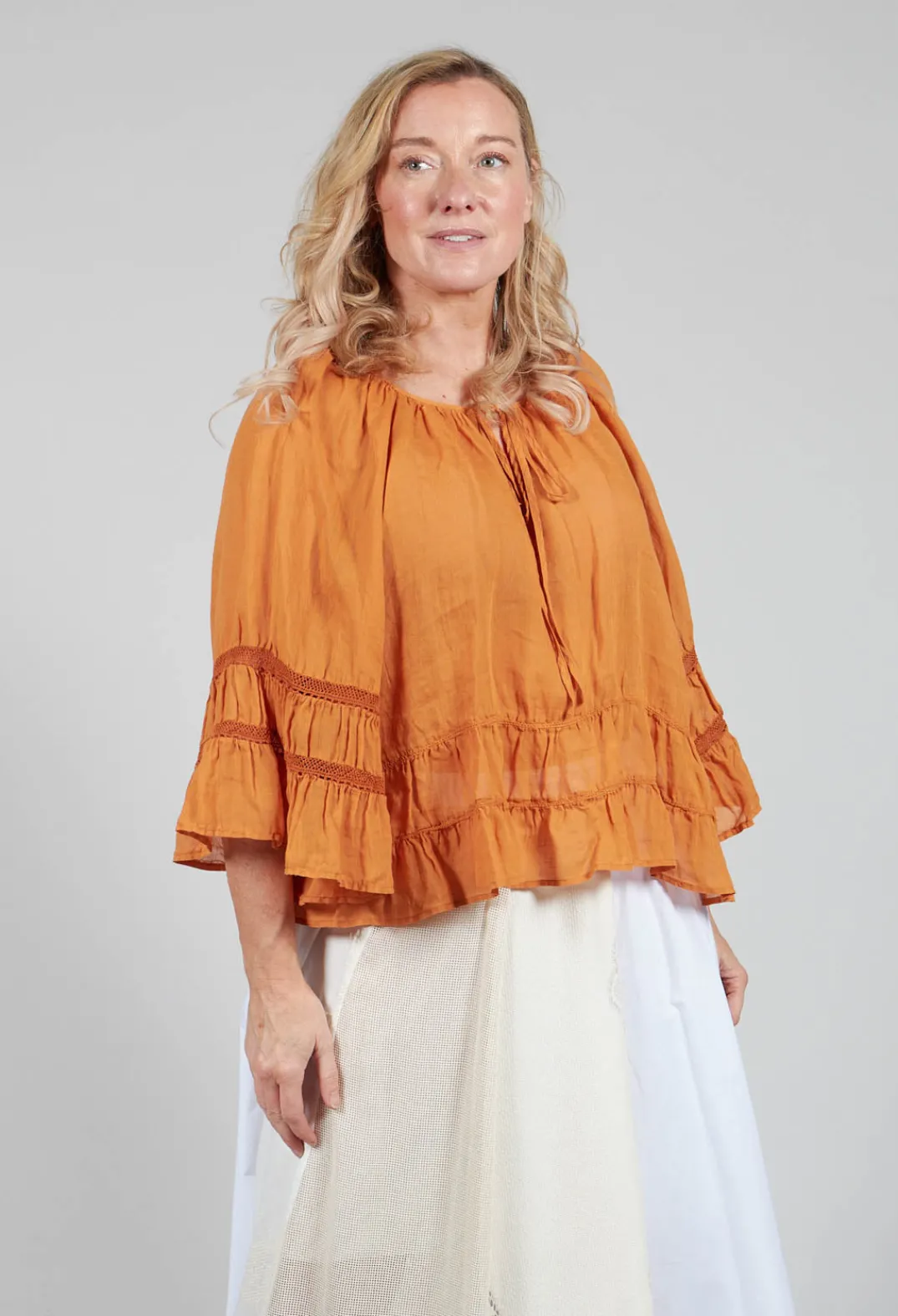 Sfizio Tops^Prairie Blouse in Red