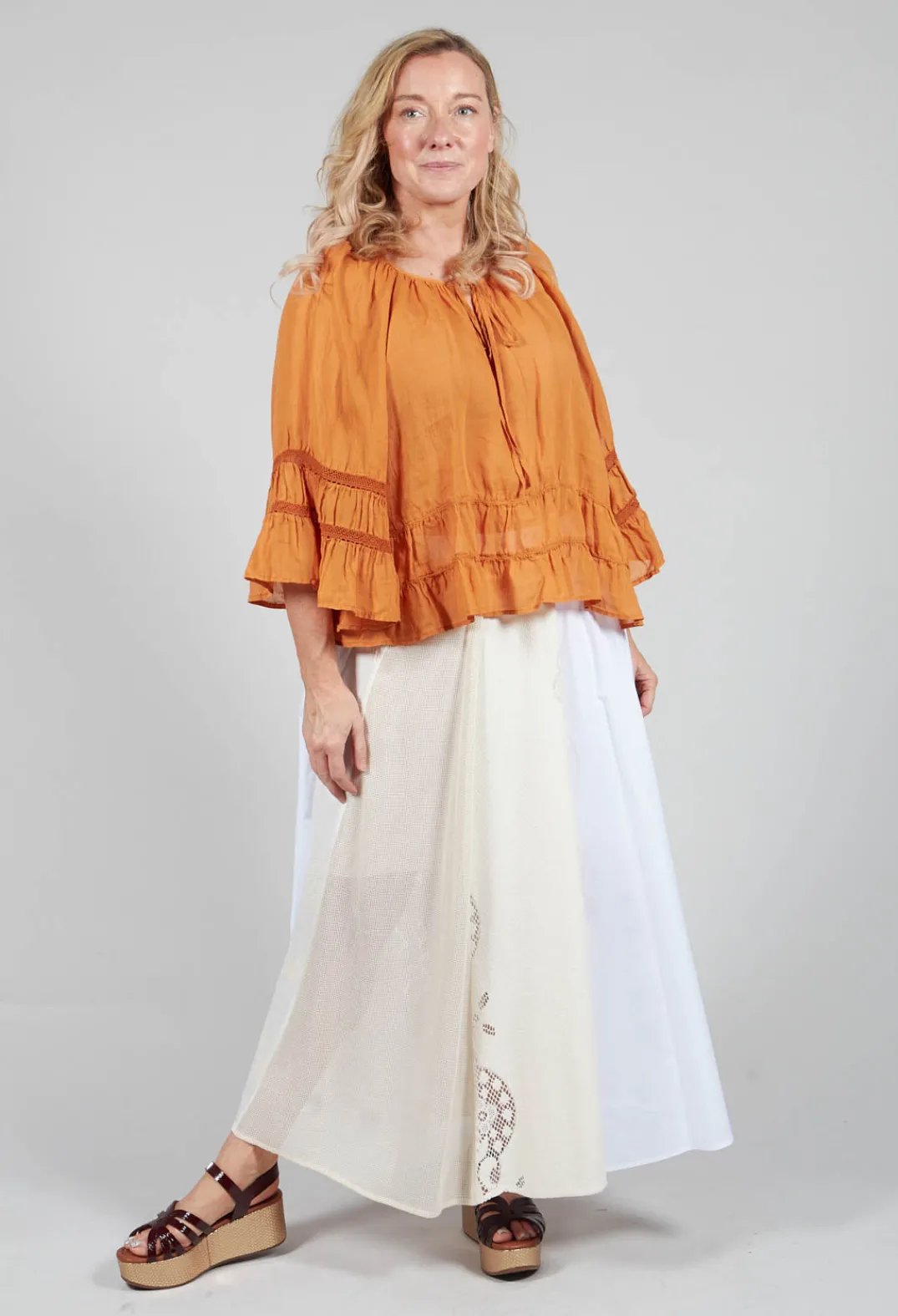 Sfizio Tops^Prairie Blouse in Red