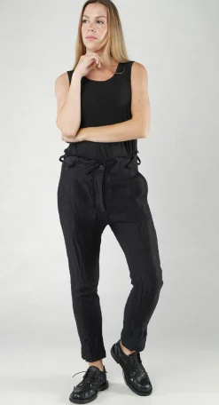 Rundholz Mainline Trousers^PRE-ORDER -  Asymmetric Belt Loop Trouser in Black Dust