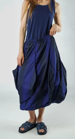 Rundholz Black Label Skirts^PRE-ORDER - Bubble Skirt with Feature Pleats in Black Navy