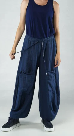 Rundholz Black Label Trousers^PRE-ORDER - Cargo Linen Trousers in Malibu (Pictured in Navy)