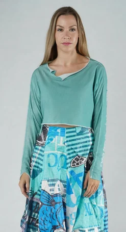 Rundholz Black Label Jumpers^PRE-ORDER - Cropped Pullover in Light Grey (Pictured in Aqua)